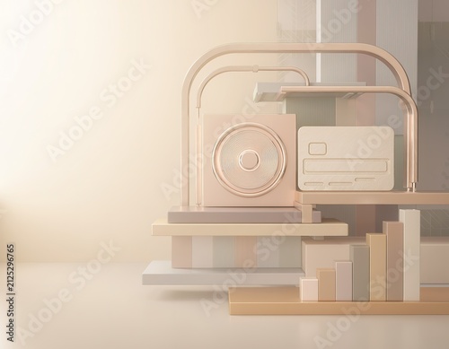 Pastel tones define this minimalist still life