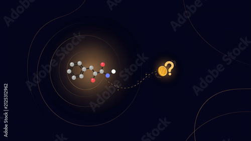 Molecular structure transformation into financial currency symbolizing pharmaceutical market valuation and economic research investment potential