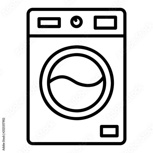 Washing machine icon for cleaning clothes or laundry