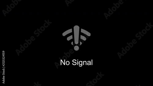 No wi-fi internet error signal network connection icon animation no signal animation. No wifi signal icon animation.4K Video.