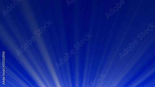 Abstract background, featuring bright blue, light rays emanating, from the bottom, center against a, deep blue gradient backdrop