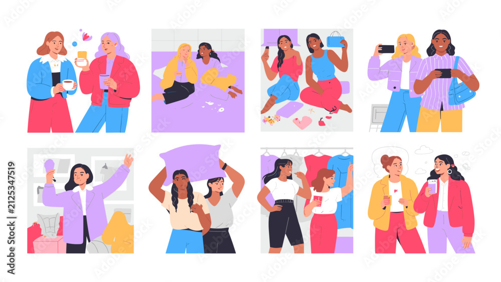 Fototapeta premium Diverse group of happy people working together in a modern office environment Vector