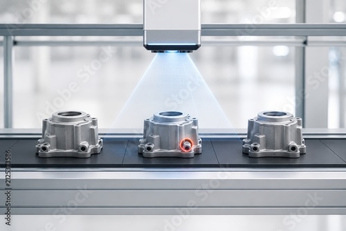 Automated quality inspection of engine components on production line