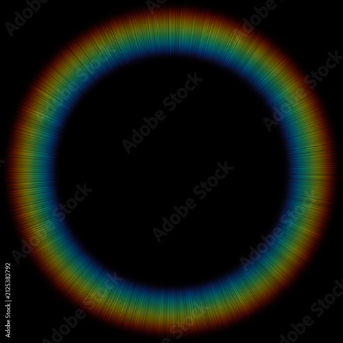 фотографія Circular rainbow spectrum lens flare and smooth chromatic aberration light burst