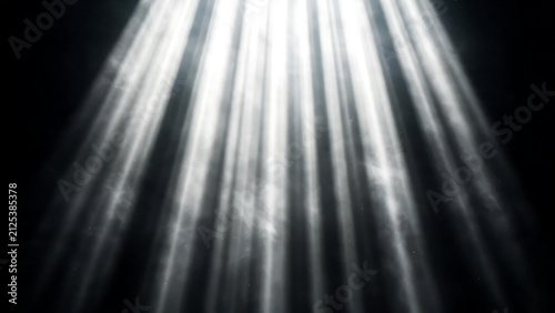 Silver Light Rays on Black