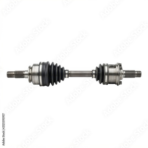 Automotive CV joint drive axle assembly for vehicle repair. Precision-engineered front-wheel drive shaft component with protective boot.