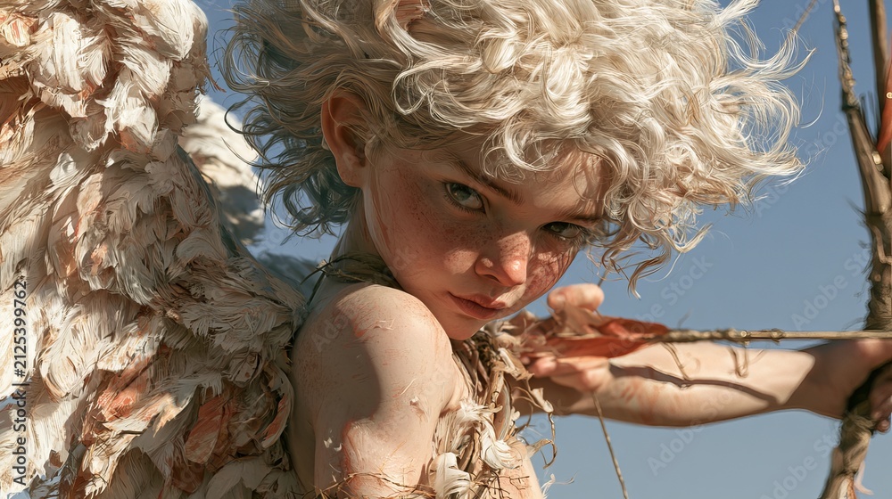 Fototapeta premium Cupid, love's god, appears in myths.