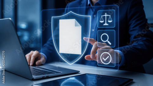 Contract Risk Dashboard with Legal Document, Compliance Review and Security Shield