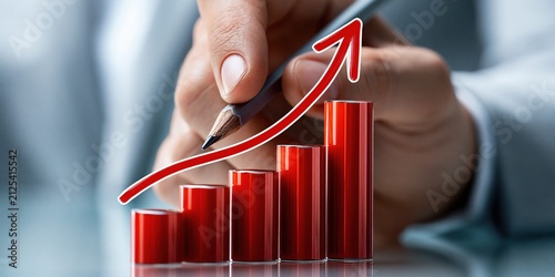 Growth trajectory visualized through creative illustration