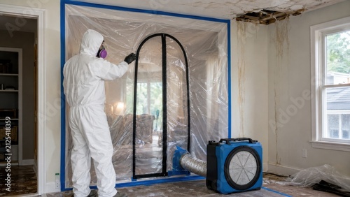 Mold remediation professional building containment barrier