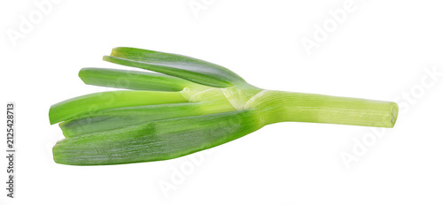 Green japanese onion isolated on transparent background. PNG