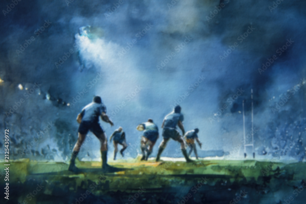 Fototapeta premium Rugby game concept