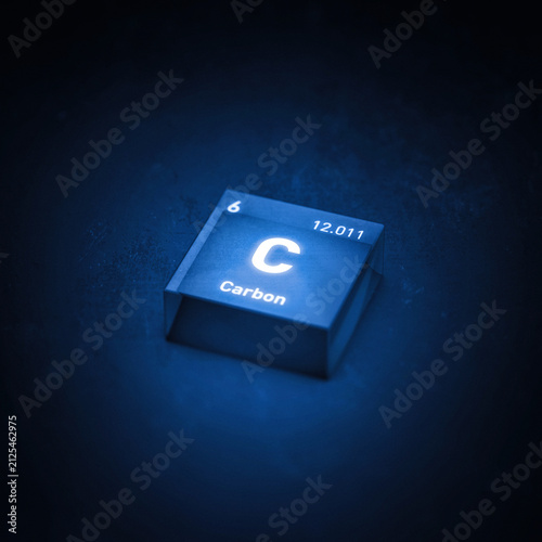 Chemical Element Carbon C. Periodic Table 3D