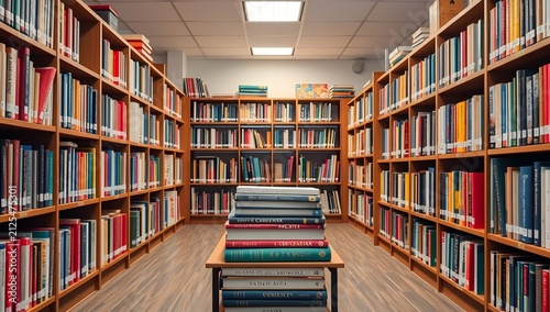 bookshelf in library