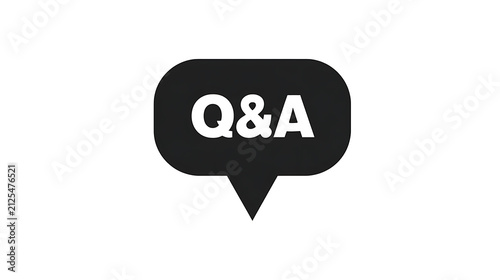 A speech bubble icon displaying Q&A for questions and answers, symbolizing communication and inquiry
