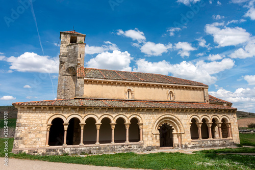 Obraz na plátně Late 12th-century Romanesque Church of Nuestra Senora de la Asuncion featuring i