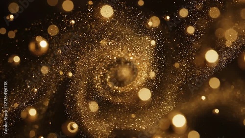 gold particles slow motion 4k background video

