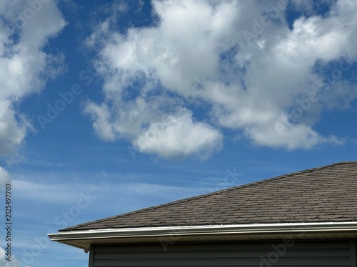 Roofing Shingles Featuring Residential Construction Materials, Home Exterior Design and Roof Maintenance Theme