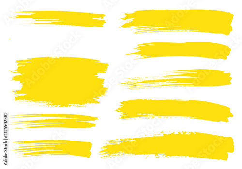 set of watercolor paint strokes