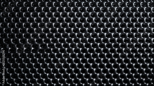 Black Perforated Metallic Speaker Mesh Texture Background