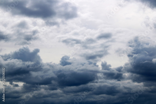 Cloudy sky on a rainy day