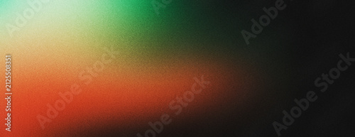 Dark noisy background with vibrant red green abstract glowing color gradient blur on black backdrop for header poster cover banner design