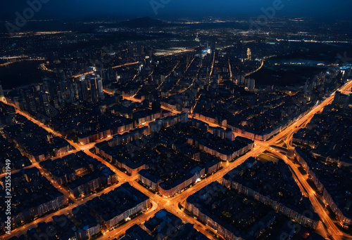 Aerial view of a sprawling ...