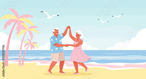 Woman in pink swimsuit holding tropical drink on beach.