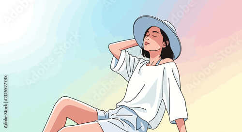 Woman in white dress holding smartphone outdoors.