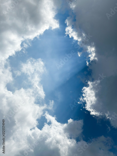 Photography blue sky with clouds