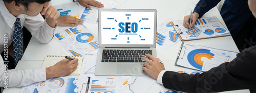 Cuadro en lienzo SEO search engine optimization for brisk e-commerce and online retail business s