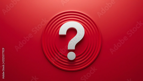 Material with an embossed background of question marks and question mark outlines. 