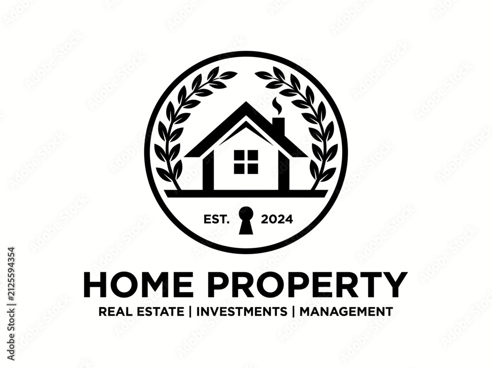 Fototapeta premium Home property logo template