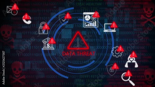 Close-up of a warning sign indicating a compromised system, highlighting cybersecurity risks in a digital world.