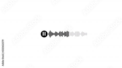 Audio voice message animation with alpha channel ,Playing record voice message , Voice message, Speech waves animation 0n Transparent Background in 4K.

