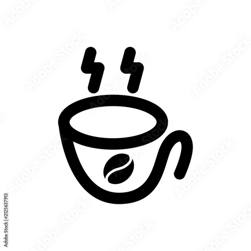 Modern coffee cup icon collection featuring minimalist mug and takeaway coffee symbols. Perfect for cafe branding, restaurant menus, coffee shop apps, beverage packaging, UI design, websites, mobile a