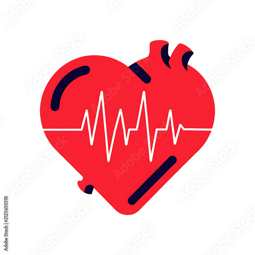 heart with heartbeat