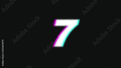 Digital Glitch Cyberpunk 10 to 0 Countdown Timer
