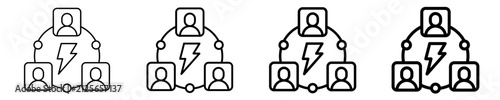 Business Collaboration Icon Set Different Style Collection