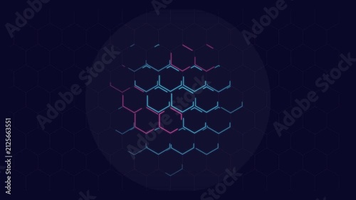 Pink and Blue Minimalist Tech Grid Background