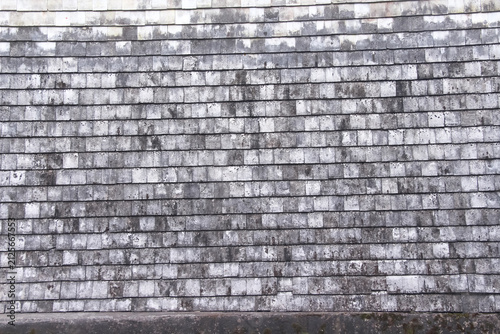 Old roof temple aged tile patterns