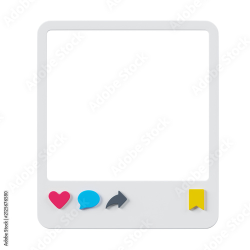 Social Media Frame 3D Render