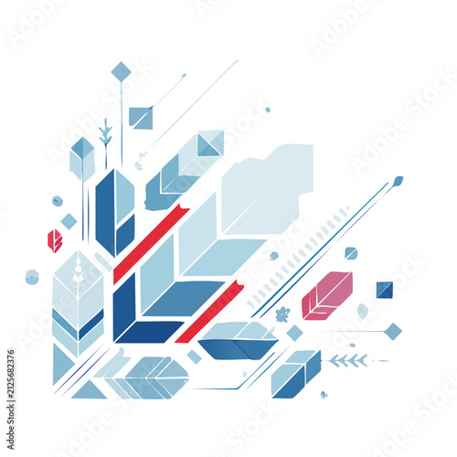 Abstract geometric shapes vector illustration