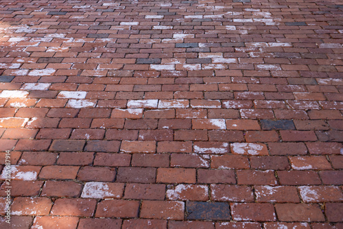 Photography Redbrick with whitewash pathway in Richmond, Virginia.