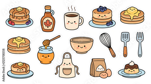 set of food and drinks_and_panke_cake_day_september 26.