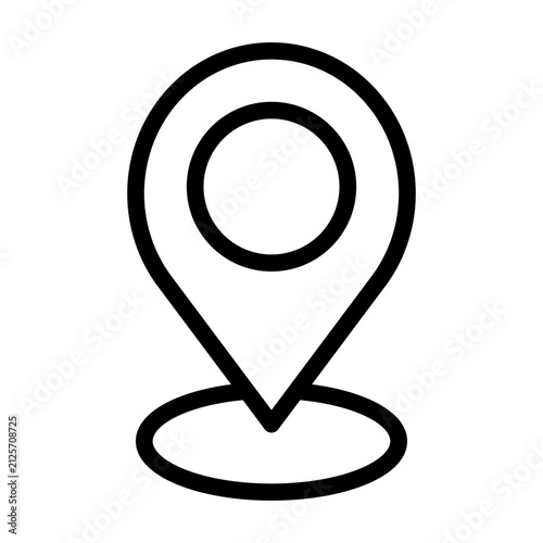 Location Dot icon illustration. This is a vector single icon with a line style. It is suitable for various purposes, including website design, mobile app design, and logo design.