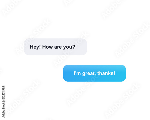 Obraz na plátně Mobile ui kit messenger