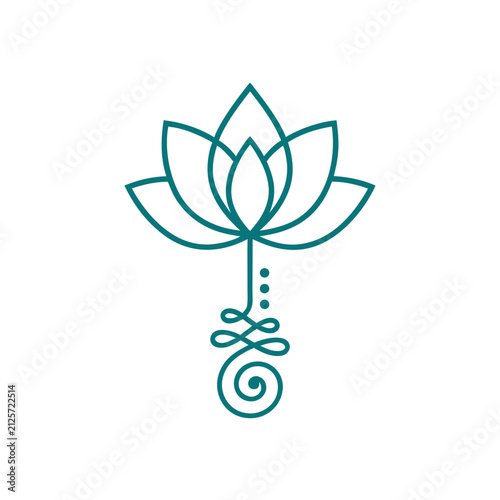 Mindful Lotus Blossom Unalome for Serenity and Awakening