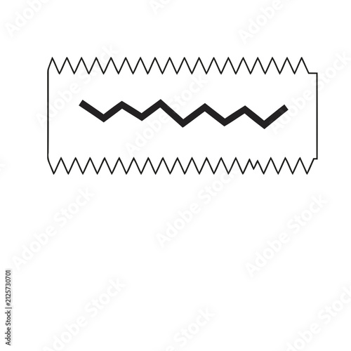 Zigzag line inside a jagged rectangle