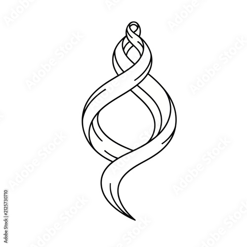Abstract Swirl Ribbon Design